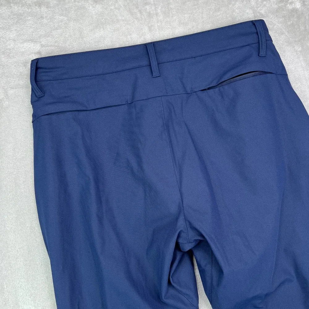Fabletics Only-Go Pants Mens 30x28 Navy Blue Solid Performance Chino Trousers
